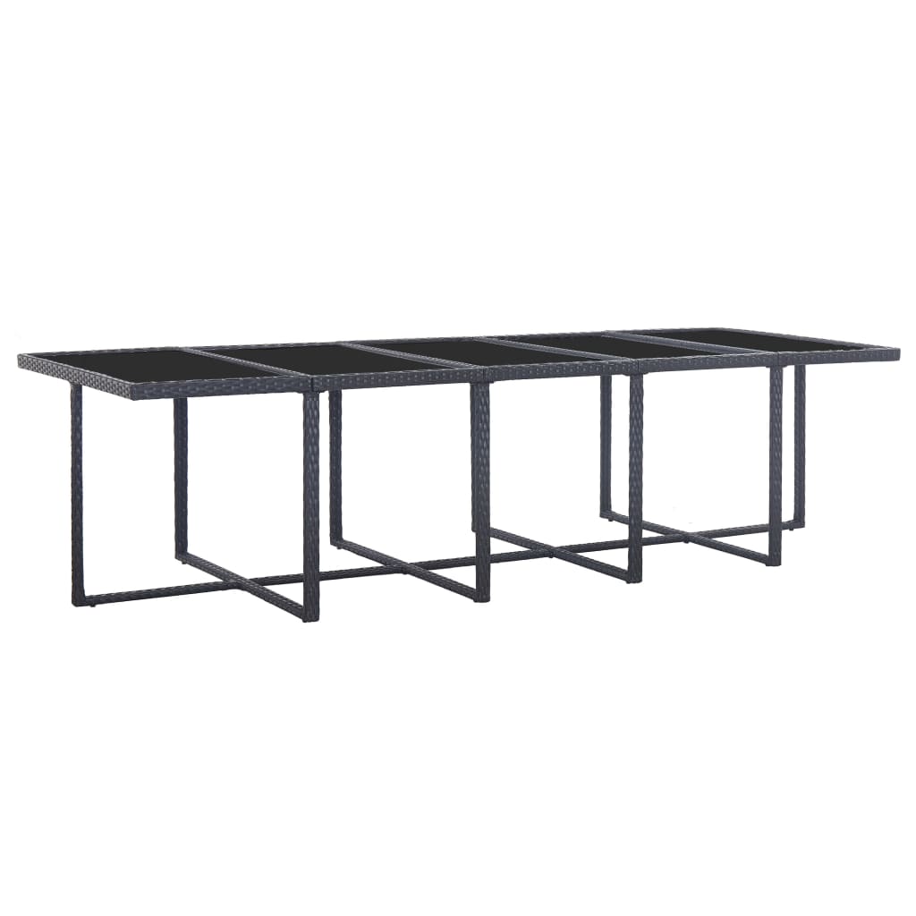 15-Delige Tuinset Met Kussens Poly Rattan Zwart 1
