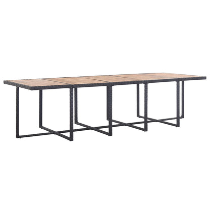 5-Delige Tuinset Met Kussens Poly Rattan Zwart en bruin 10x Fauteuil + 4x voetensteun + Tafel