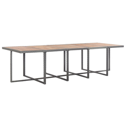 15-Delige Tuinset Met Kussens Poly Rattan Antraciet Antraciet en bruin 10x Fauteuil + 4x voetensteun + Tafel