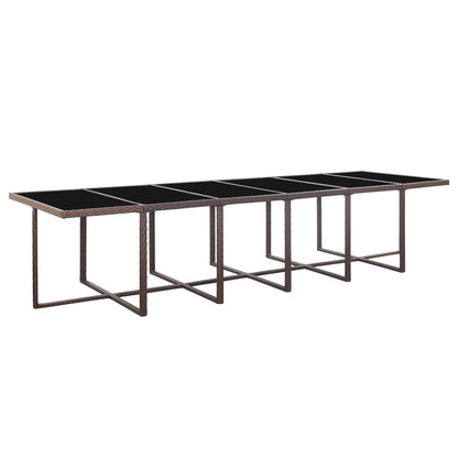 17-Delige Tuinset Met Kussens Poly Rattan Bruin Bruin en zwart