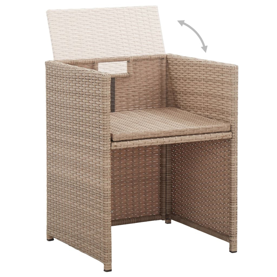 17-Delige Tuinset Met Kussens Poly Rattan 13