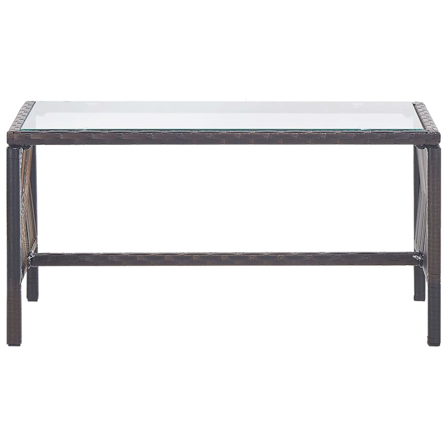 -Delige Loungeset Met Kussens Poly Rattan Bruin