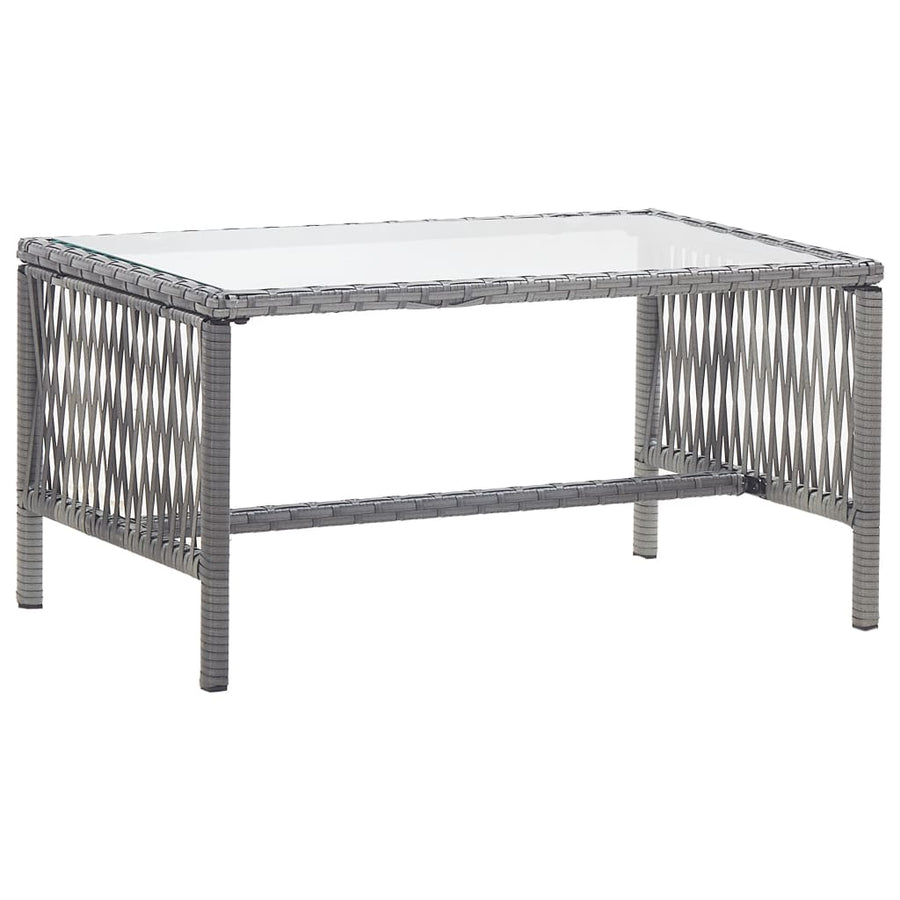 -Delige Loungeset Met Kussen Poly Rattan Antraciet