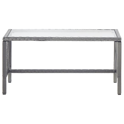 -Delige Loungeset Met Kussen Poly Rattan Antraciet