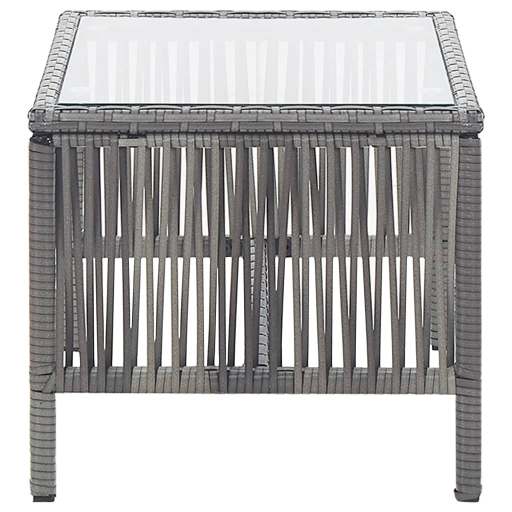 -Delige Loungeset Met Kussen Poly Rattan Antraciet