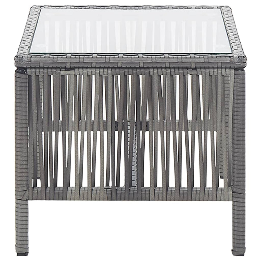 -Delige Loungeset Met Kussen Poly Rattan Antraciet