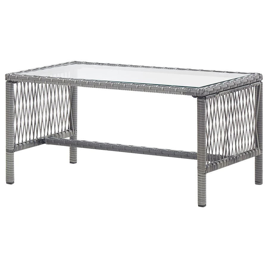 -Delige Loungeset Met Kussen Poly Rattan Antraciet