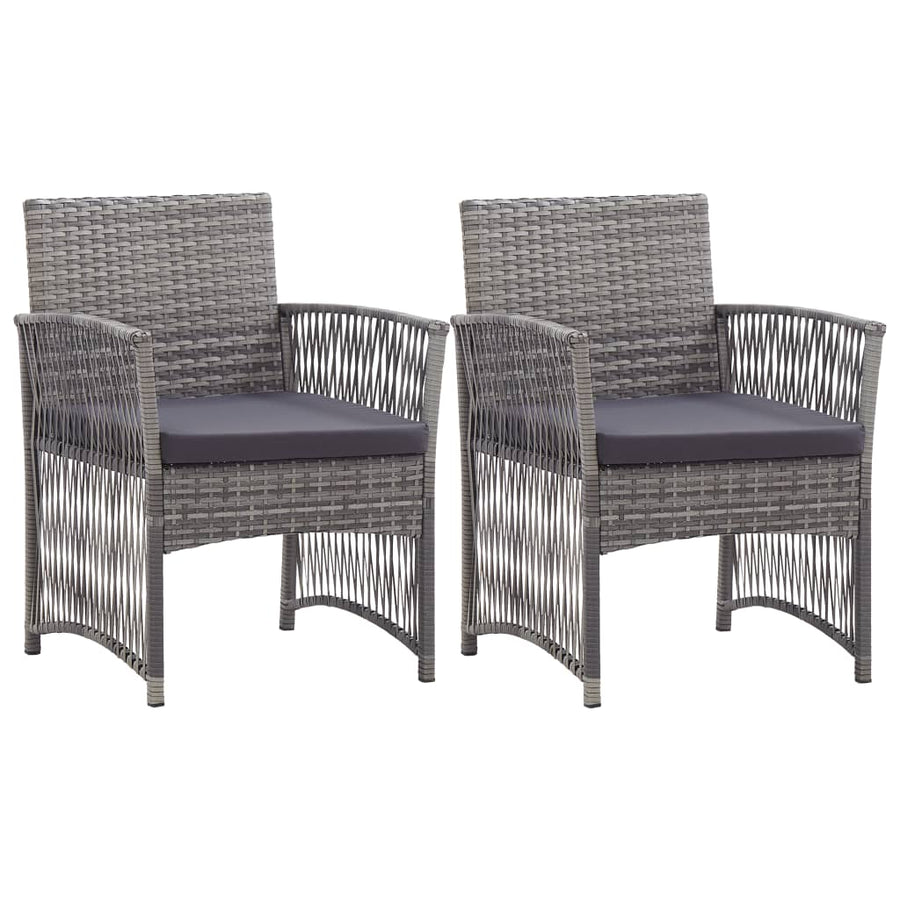 Tuinstoelen Met Kussens Poly Rattan Antraciet