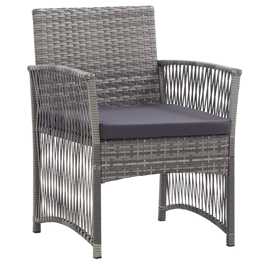 Tuinstoelen Met Kussens Poly Rattan Antraciet