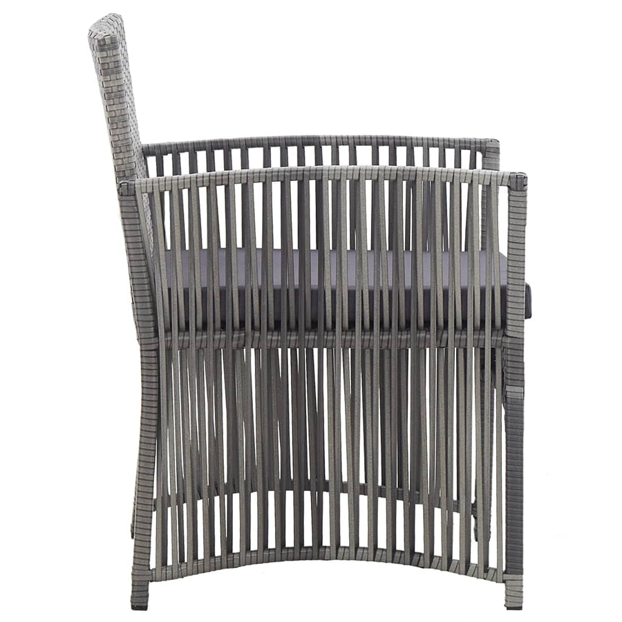 Tuinstoelen Met Kussens Poly Rattan Antraciet