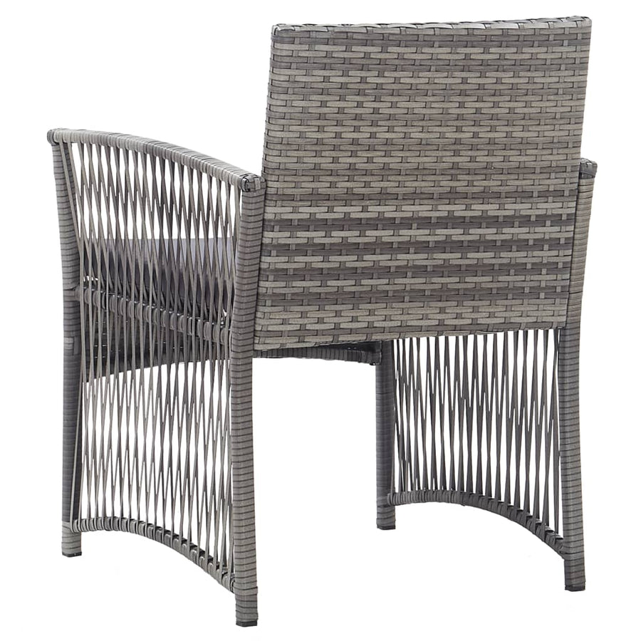 Tuinstoelen Met Kussens Poly Rattan Antraciet