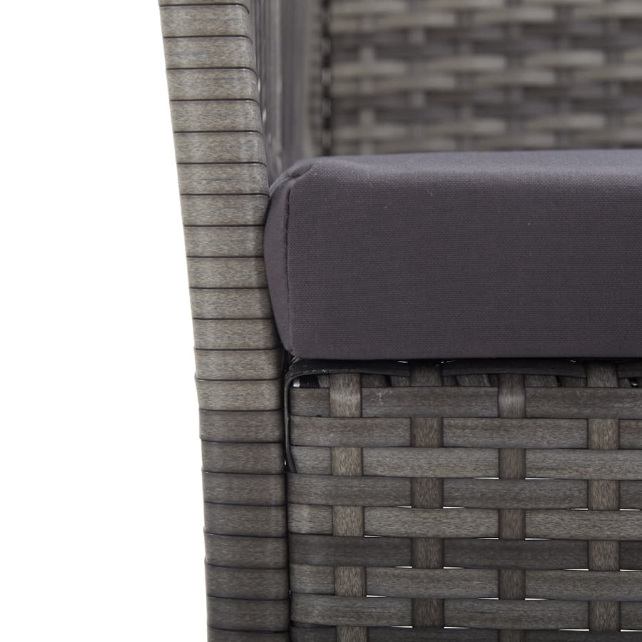 Tuinstoelen Met Kussens Poly Rattan Antraciet