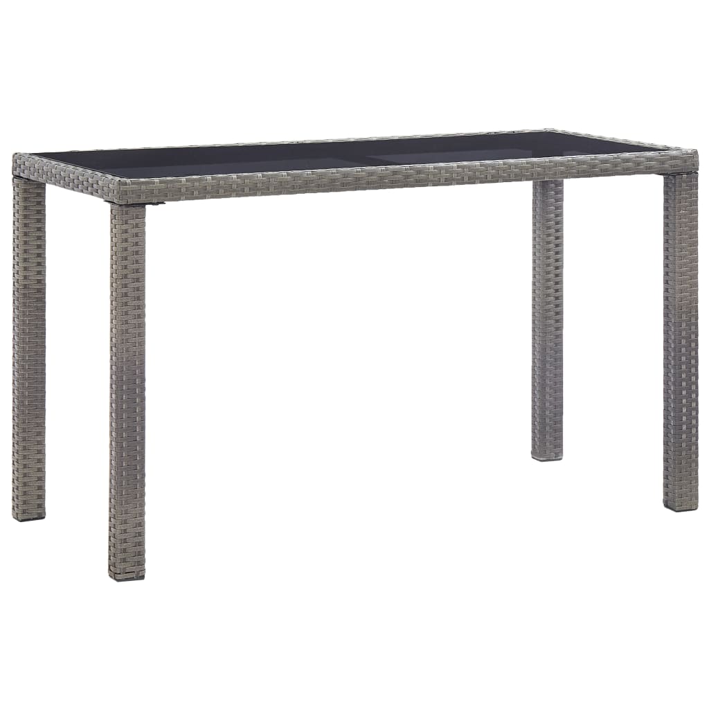 Tuintafel 123X60X74 Cm Poly Rattan Antraciet