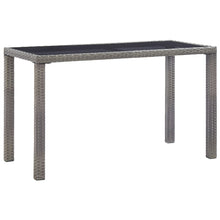 Tuintafel 123X60X74 Cm Poly Rattan Antraciet