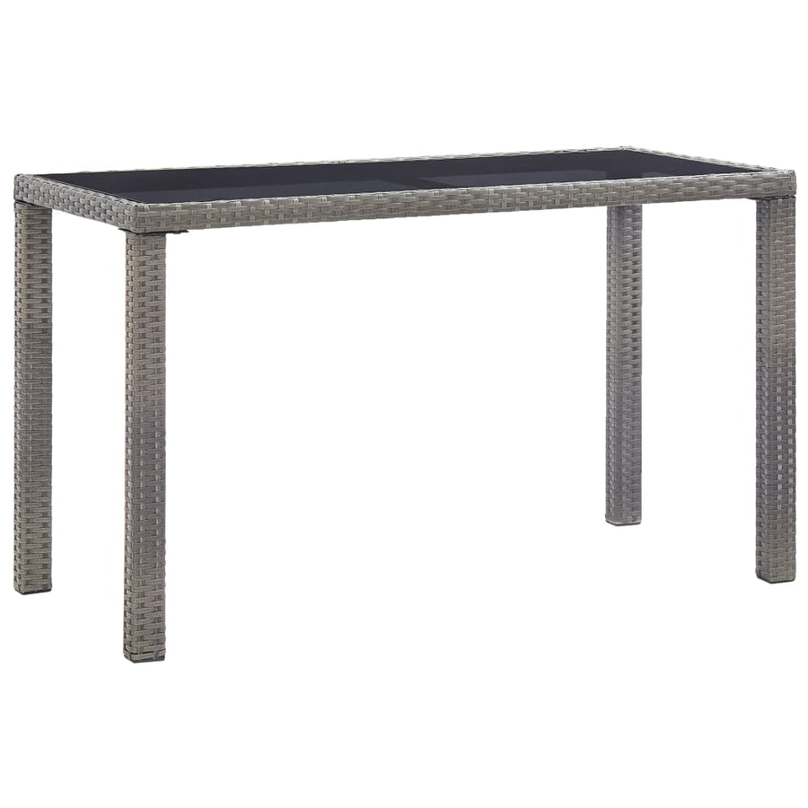 Tuintafel 123X60X74 Cm Poly Rattan Antraciet