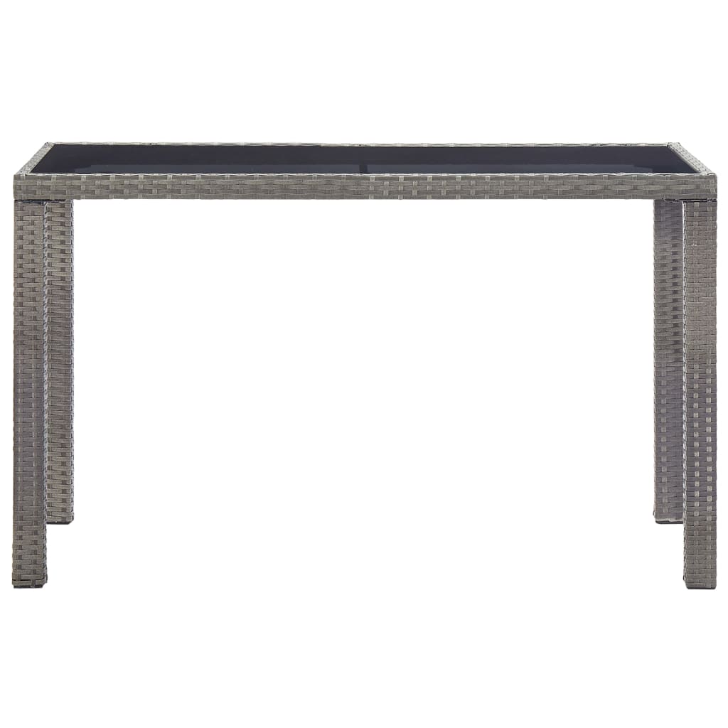 Tuintafel 123X60X74 Cm Poly Rattan Antraciet