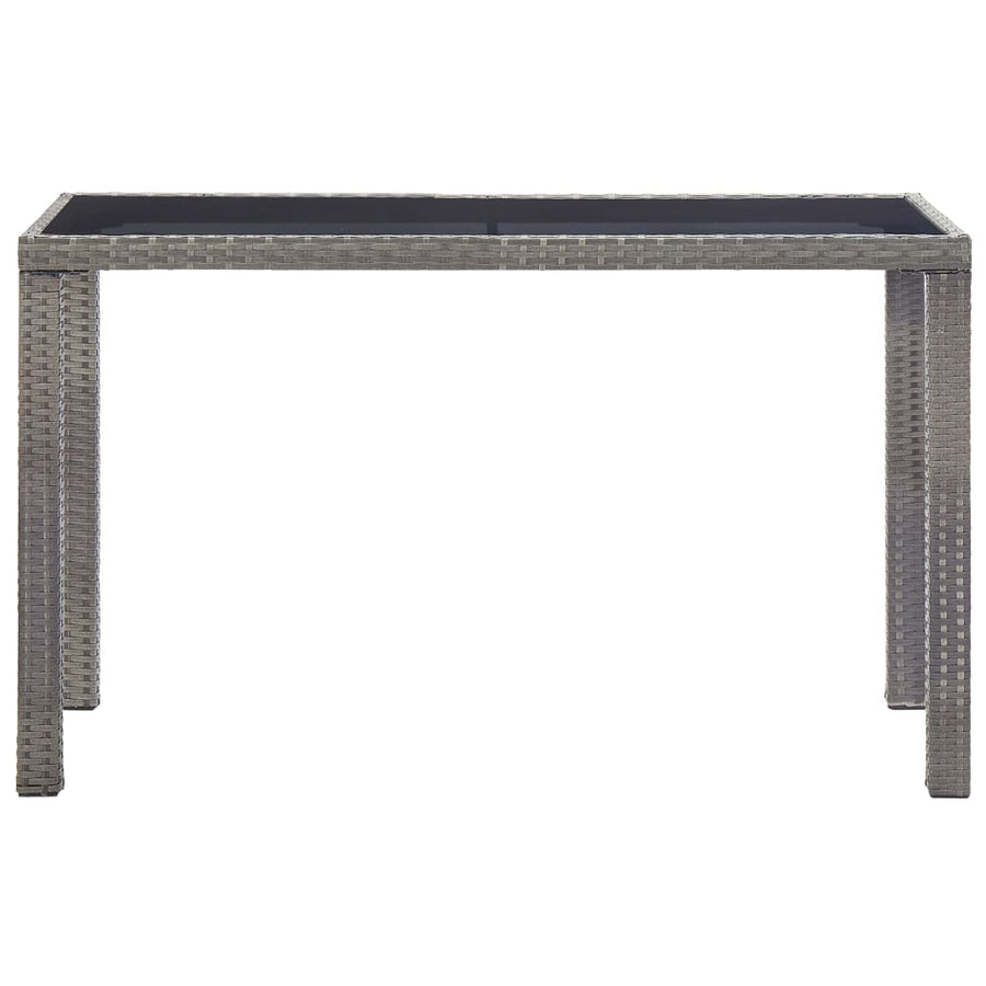 Tuintafel 123X60X74 Cm Poly Rattan Antraciet