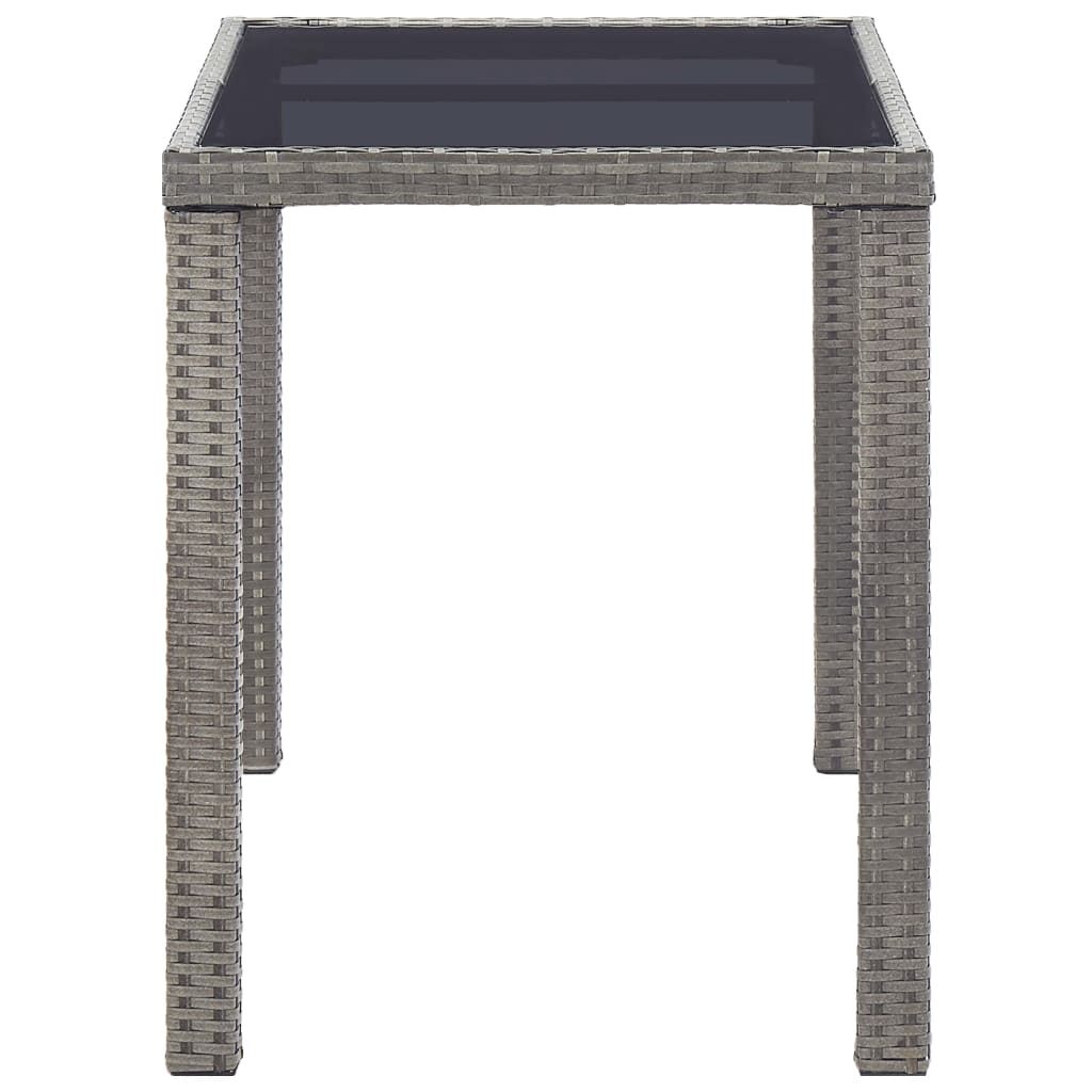 Tuintafel 123X60X74 Cm Poly Rattan Antraciet