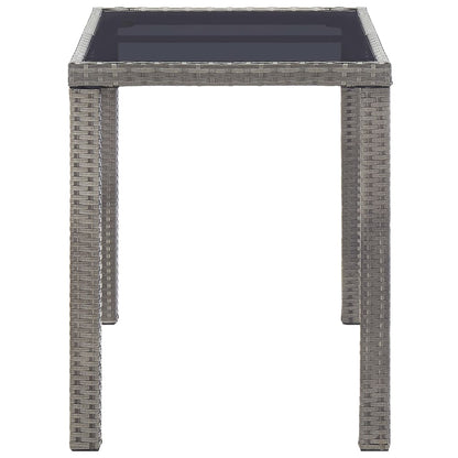 Tuintafel 123X60X74 Cm Poly Rattan Antraciet