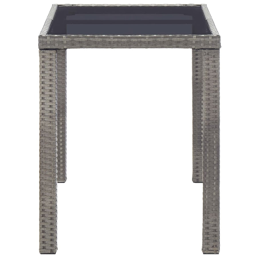 Tuintafel 123X60X74 Cm Poly Rattan Antraciet