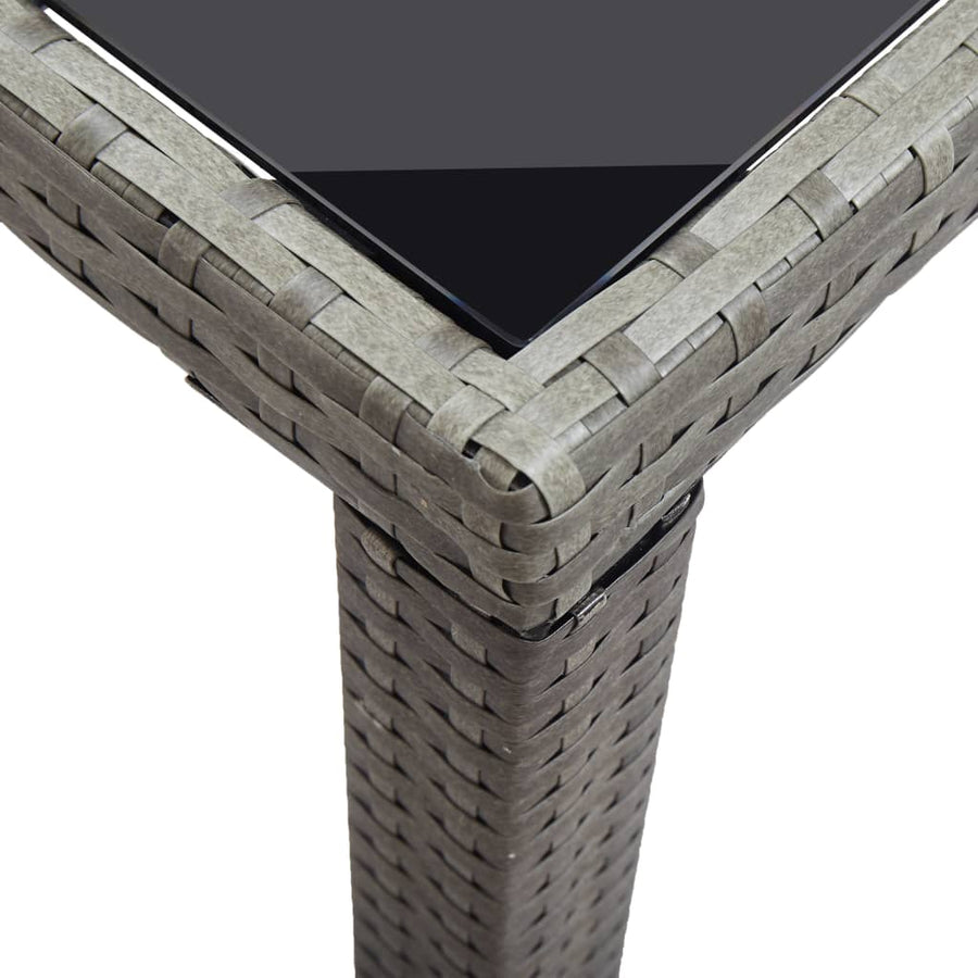 Tuintafel 123X60X74 Cm Poly Rattan Antraciet