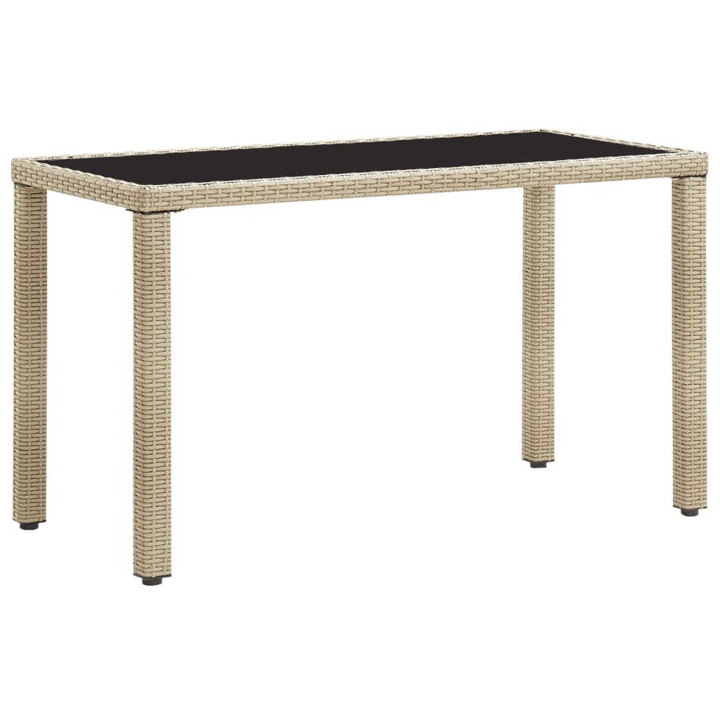 Tuintafel Poly Rattan 123 x 60 x 74 cm Beige