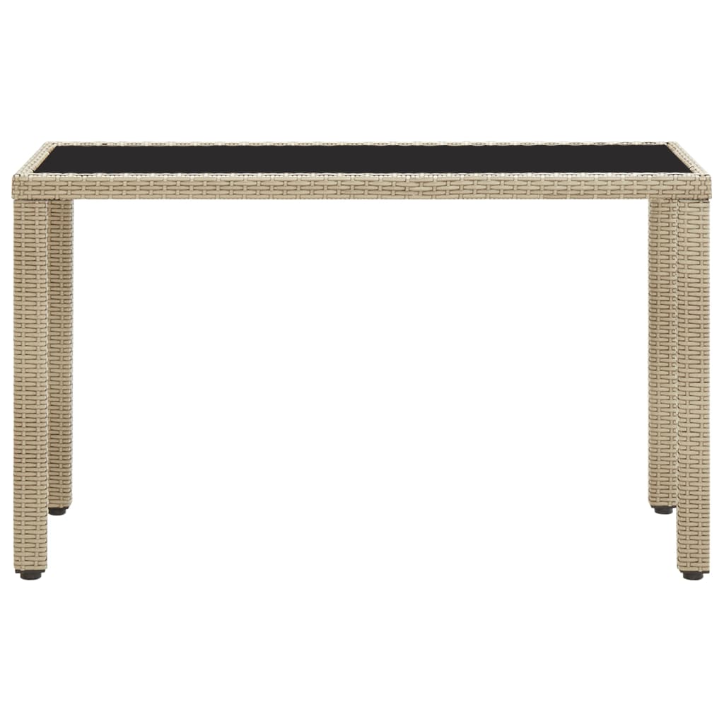 Tuintafel Poly Rattan 123 x 60 x 74 cm Beige
