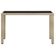 Tuintafel Poly Rattan 123 x 60 x 74 cm Beige