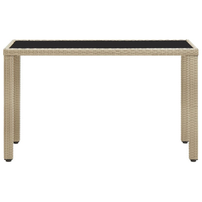 Tuintafel Poly Rattan 123 x 60 x 74 cm Beige