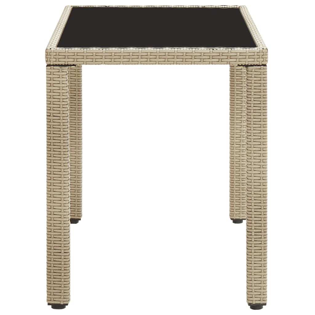 Tuintafel Poly Rattan 123 x 60 x 74 cm Beige
