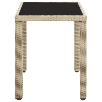 Tuintafel Poly Rattan 123 x 60 x 74 cm Beige