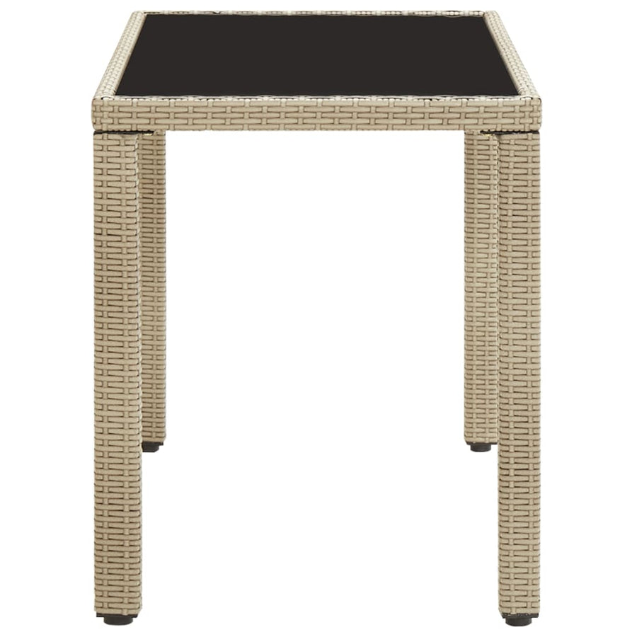Tuintafel Poly Rattan 123 x 60 x 74 cm Beige