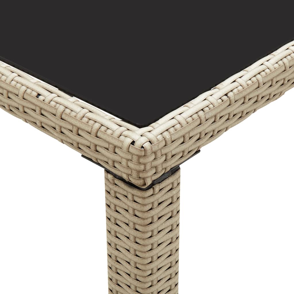 Tuintafel Poly Rattan 123 x 60 x 74 cm Beige