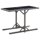 Tuintafel 110x53x72 cm glas poly rattan antraciet