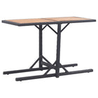 Tuintafel 110x53x72 cm acaciahout poly rattan zwart