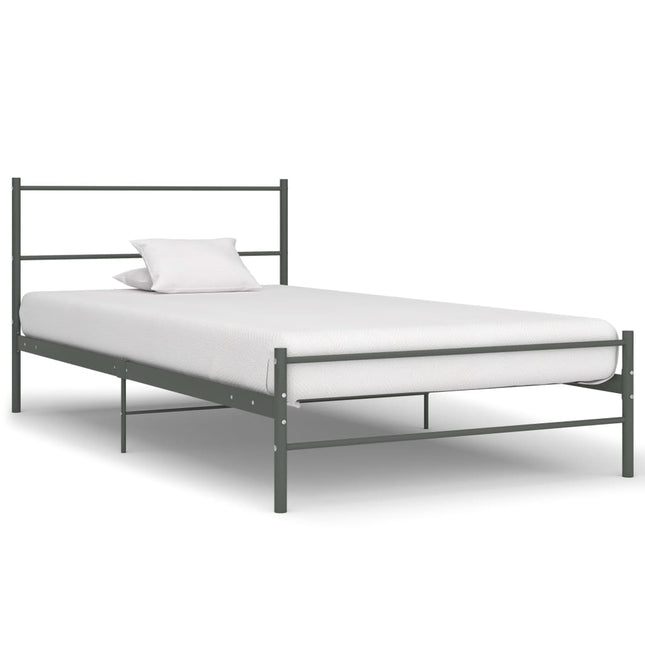 Bedframe Metaal 100 x 200 cm Grijs