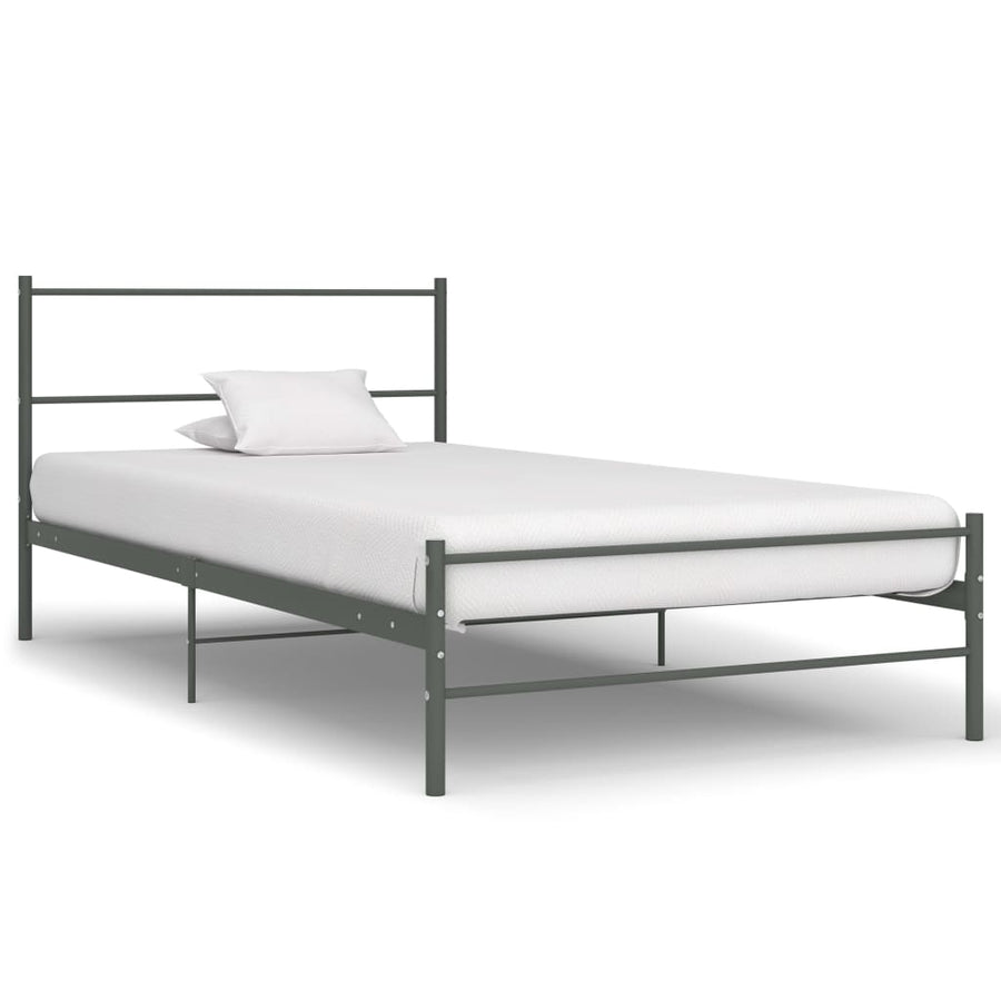 Bedframe metaal grijs 100x200 cm