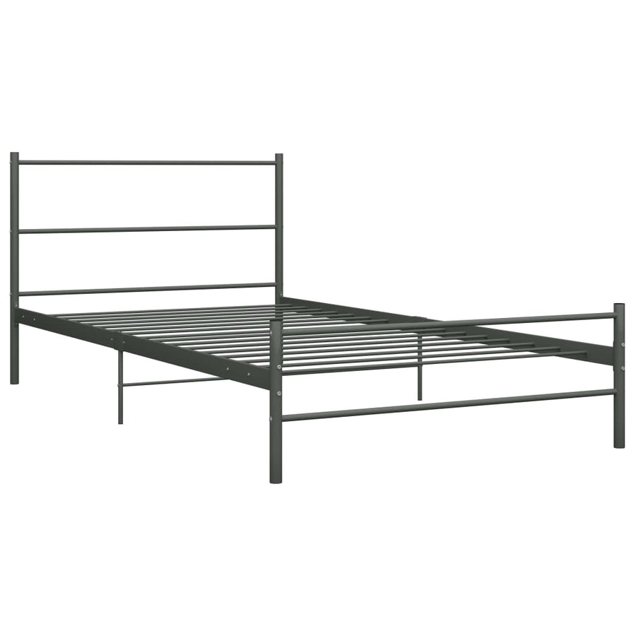 Bedframe metaal grijs 100x200 cm