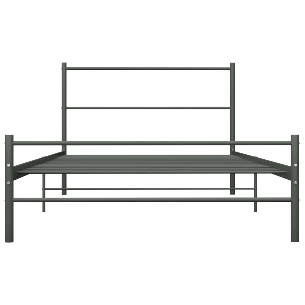 Bedframe metaal grijs 100x200 cm