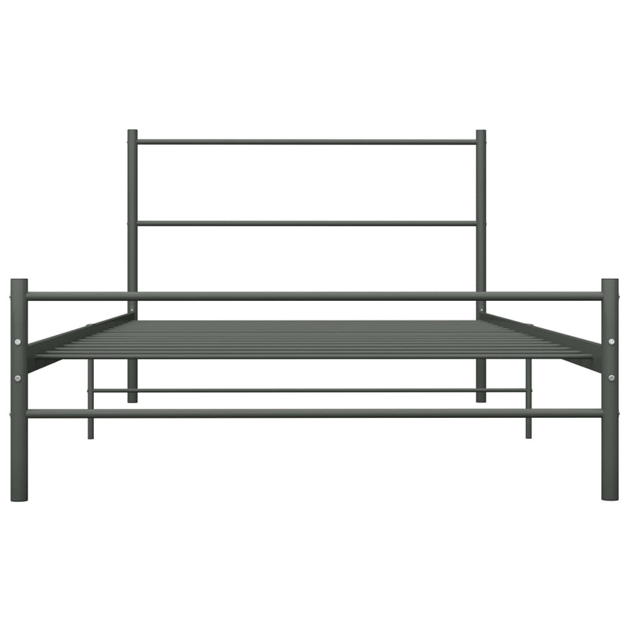 Bedframe metaal grijs 100x200 cm