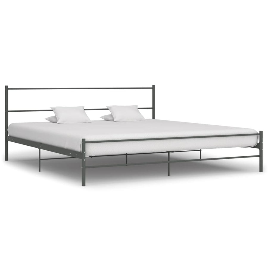 Bedframe Metaal 200 x 200 cm Grijs