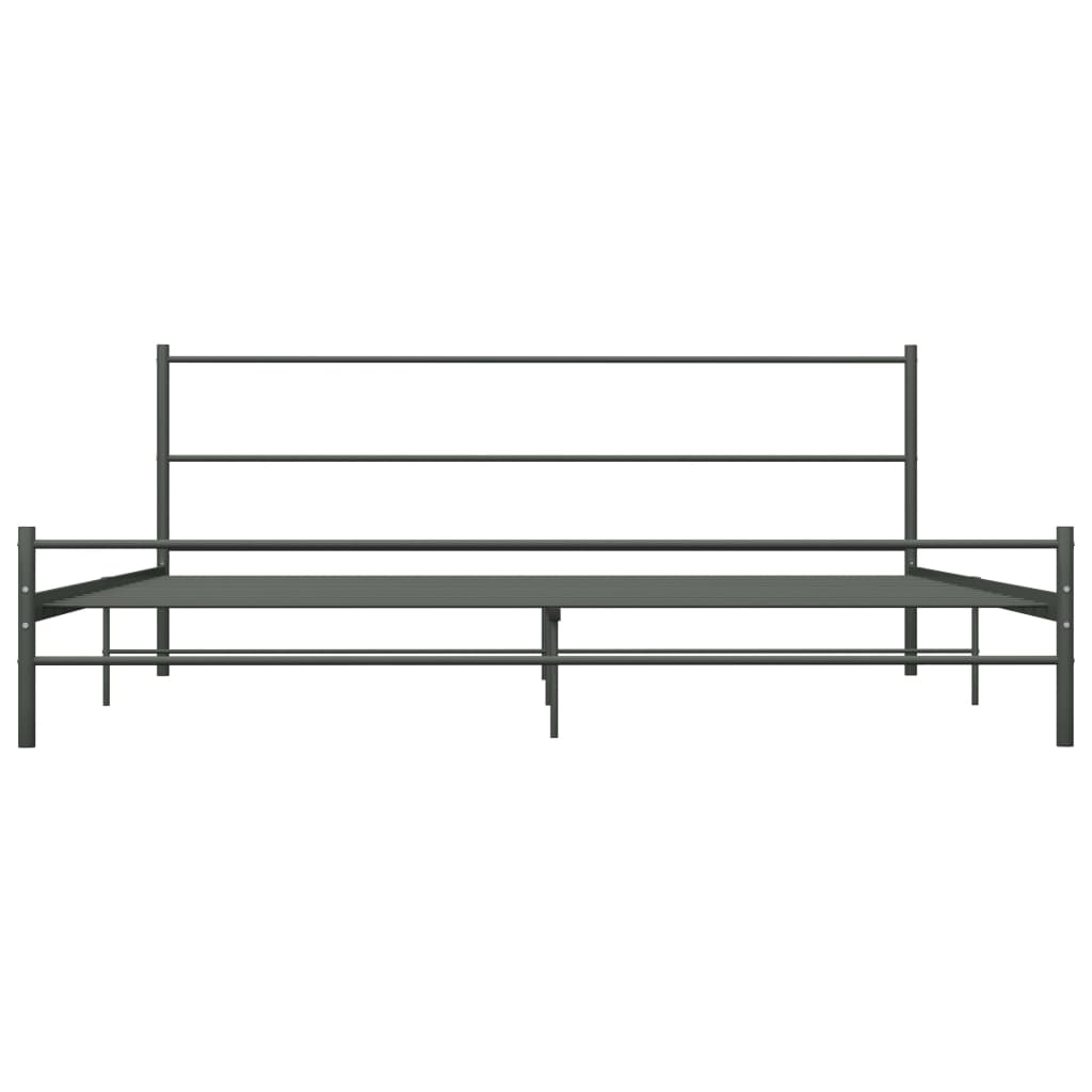 Bedframe Metaal 200 x 200 cm Grijs