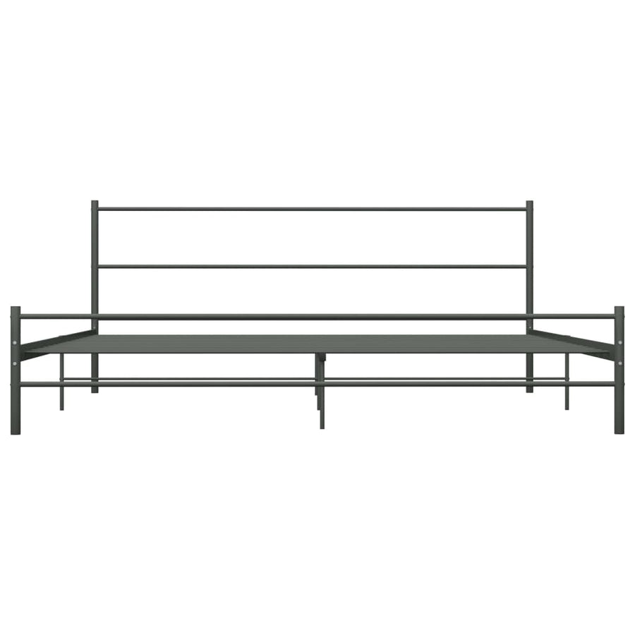 Bedframe Metaal 200 x 200 cm Grijs