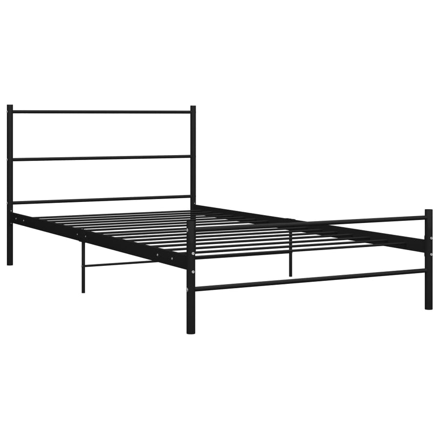 Bedframe Metaal 100 x 200 cm Zwart