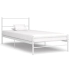 Bedframe Metaal 90 x 200 cm Wit