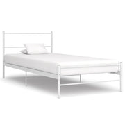 Bedframe metaal 100x200 cm wit
