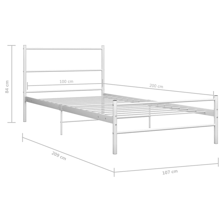 Bedframe Metaal 100 x 200 cm