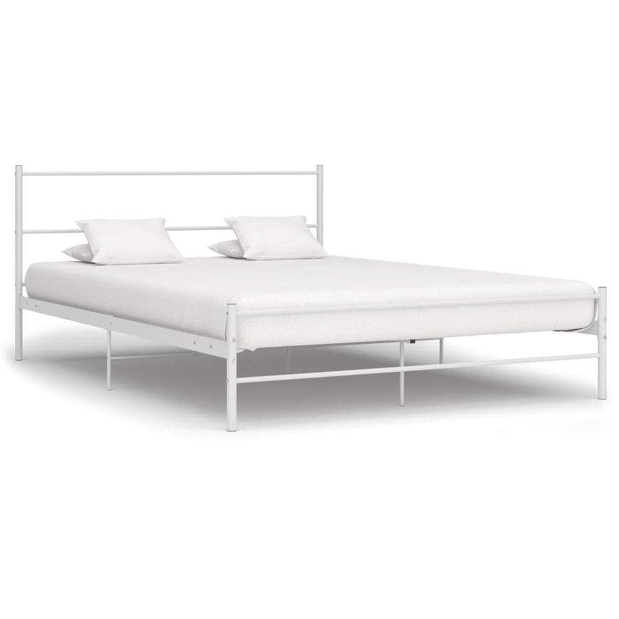Bedframe Metaal 140 x 200 cm Wit