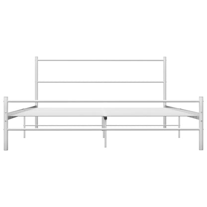 Bedframe Metaal 140 x 200 cm Wit