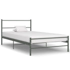 Bedframe metaal grijs 90x200 cm